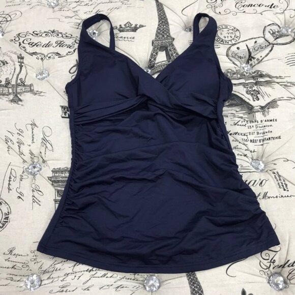 NWOT SEA LEVEL Cross Front Tankini Top - Picture 3 of 6